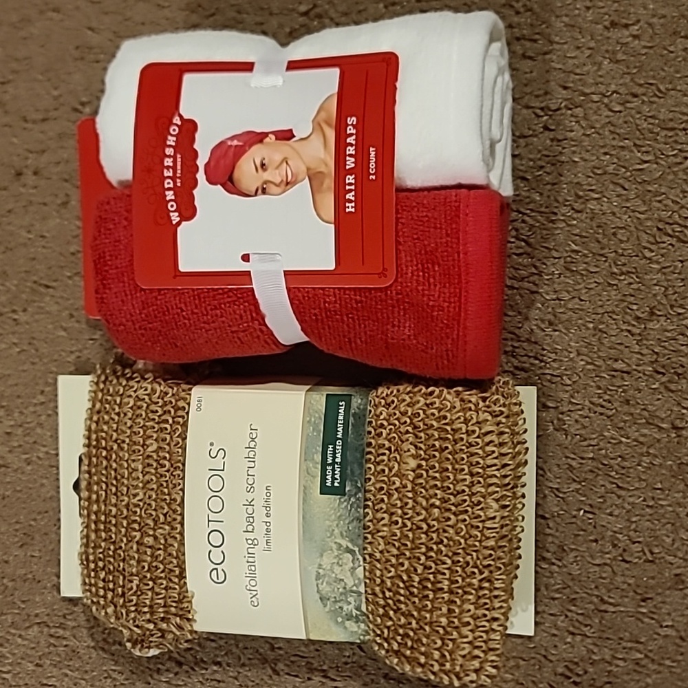 Ecotools back scrubber hair wrap set